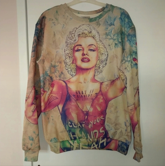 Royal fantasy Marilyn Monroe jumper print pattern tattoo - S - Picture 2 of 5
